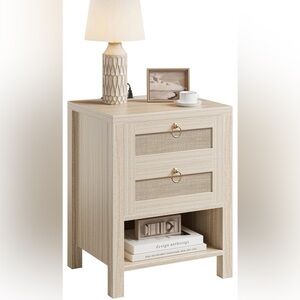 BNIB Rattan Night Stand with Drawers